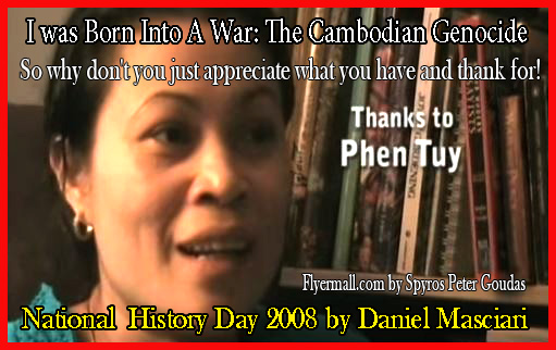PHEN TUY was Born Into A War: The Cambodian Genocide film bY DANIEL MASCIARI post in FLYERMALL by SPYROS PETER GOUDAS