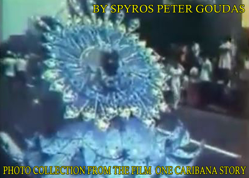 This photo portrays part of the 1975 Caribana Film and the book written by Spyros Peter Goudas, titled, One Caribana Story