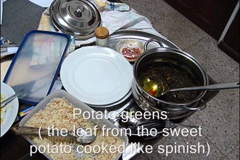 I equally mentioned that in Liberia one of the most famous food is Potatoes Greens which is also known as Potatoes leaves.  The video below gives you an idea of its preparation. POSTED IN LIBERIA WEST AFRICA ARTICLE IN FLYERMALL.COM BY SPYROS PETER GOUDAS.