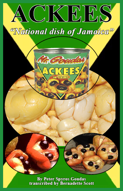 ACKEES BOOK Ackee is the national fruit of Jamaica. The tree was brought from West Africa by Capitain William Bligh around 1793.  Another name for the plant is Blighia Spaida, in honour of the Captain. The fruit is born in clusters on an evergreen tree and turns red upon reaching maturity.  Continued exposure to the sun causes the Ackee to split open.  Traditionally it is at this time that they are ready for harvest...