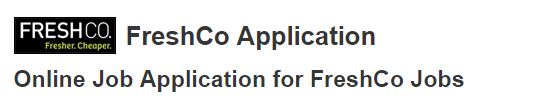 Online Job Application for FreshCo Jobs IN FLYERMALL.COM