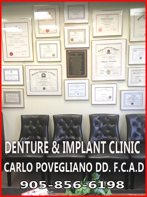 CARLO POVEGLIANO, D.D., F.C.A.D.  Whether you are coming in for preventative care or looking for the smile of your dreams, you will find that we are caring professionals that have designed our denture clinic around your maximum comfort.  FLYERMALL.COM