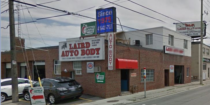 Laird Auto Body has been serving the Toronto area for over 40 years from their location at 123 Laird Dr. in the heart of Leaside. Offers full collision and body repair, complete auto detailing and fast, courteous service. Call 416-421-7121.