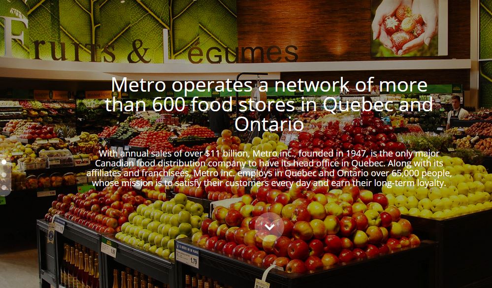 Metro operates a network of more than 600 food stores in Quebec and Ontario.  FLYERMALL.COM