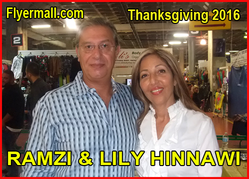 Ramzi and Lily Hinnawi, the managers of the Downsview Park Merchants Market who not only co-ordinate the event but were front and centre at the free Turkey event greeting, giving best wishes for a Happy Thanksgiving and thanking every one for their support.  P.S. There was also an assortment of cakes, a slice of which was given to all who were waiting in line.  This event is not new to Lily Hinnawi who initiated the free Thanksgiving Turkey.    She started and personally oversees the entire event since 2007.