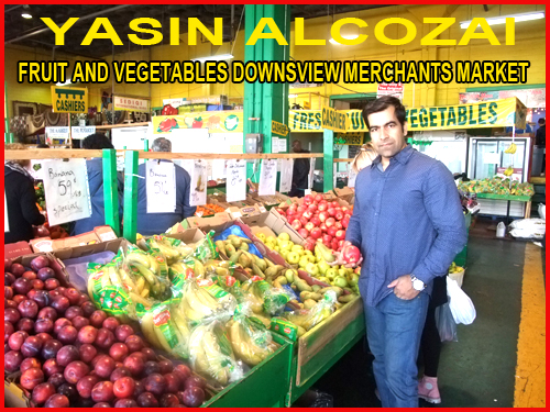 Yasin Alcozai, Vendor at Downsview Mrechants Marker, Toronto, Ontario, Canada DOWNSVIEW PARK MERCHANT MARKET Over 600 friendly vendors offering unique merchandise from around the world and a farmer's market.  Find bargains in consumer electronics, fashion clothing, jewelry, home furnishings, cosmetics, housewares, food produce and our new antique market.